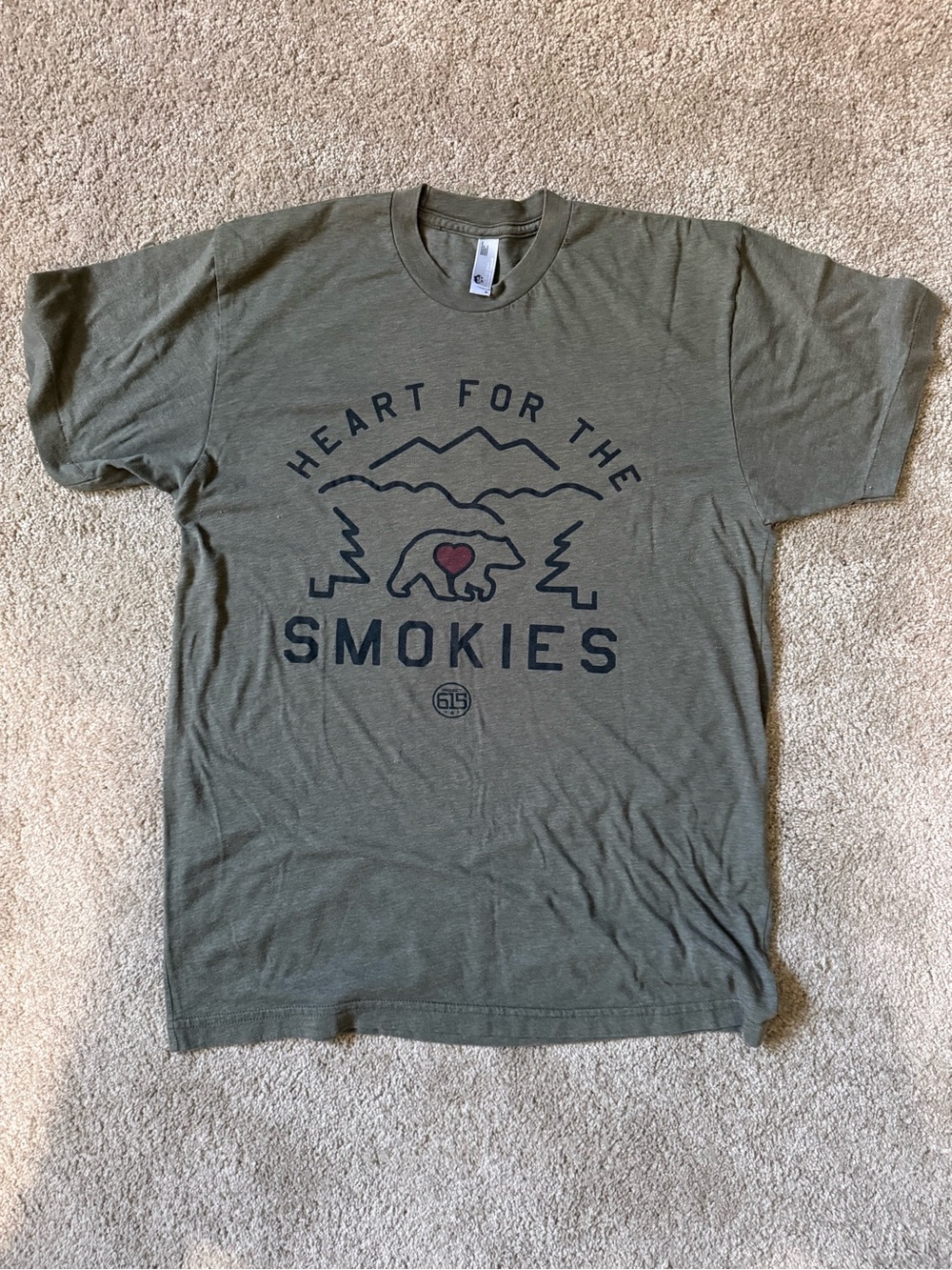 Olive 'Heart For The Smokies' Short-Sleeve Graphic Tee